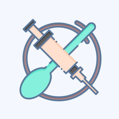 Kahraman ikonu. Bağımlılık Sözlüğü sembolüyle ilgili. Karalama stili. Basit dizayn edilebilir. Basit resimleme