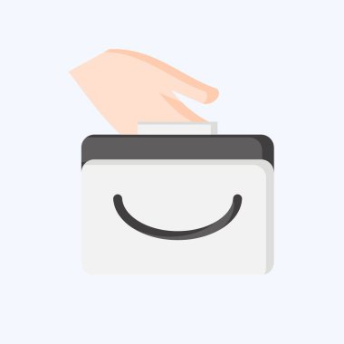 İkon Kleptomani. Bağımlılık Sözlüğü sembolüyle ilgili. Düz stil. Basit dizayn edilebilir. Basit resimleme