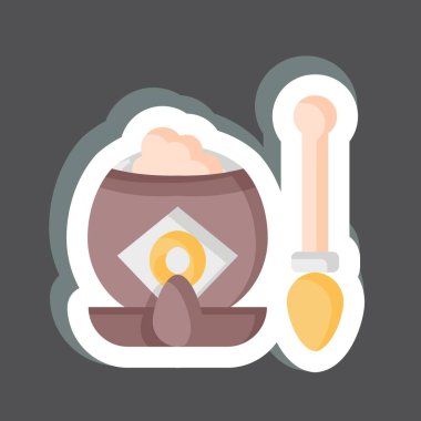 Etiketli Mate Tea. Arjantin sembolüyle ilgili. Basit dizayn edilebilir. Basit resimleme