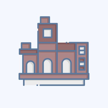 Icon La Boca Arjantin. Arjantin sembolüyle ilgili. Karalama stili. Basit dizayn edilebilir. Basit resimleme