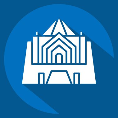 Icon Recoleta Argentia. Arjantin sembolüyle ilgili. Uzun gölge tarzı. Basit dizayn edilebilir. Basit resimleme