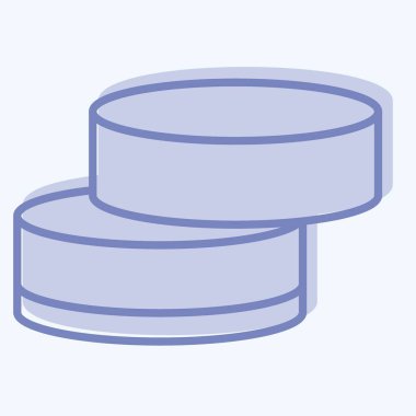 Simge Alfajor. Arjantin sembolüyle ilgili. İki ton stili. Basit dizayn edilebilir. Basit resimleme