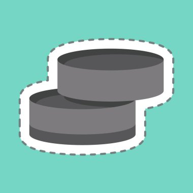 Çıkartma çizgisi Alfajor 'u kesti. Arjantin sembolüyle ilgili. Basit dizayn edilebilir. Basit resimleme