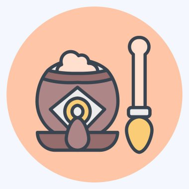 Simge Mate Tea. Arjantin sembolüyle ilgili. renk arkadaşı stili. Basit dizayn edilebilir. Basit resimleme