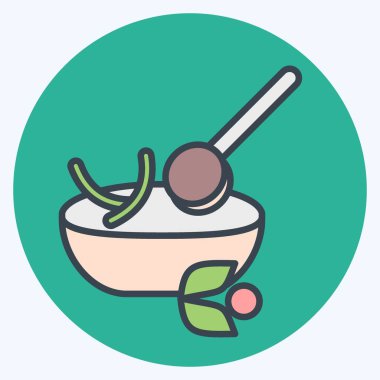 Icon Chimichurri. Arjantin sembolüyle ilgili. renk arkadaşı stili. Basit dizayn edilebilir. Basit resimleme