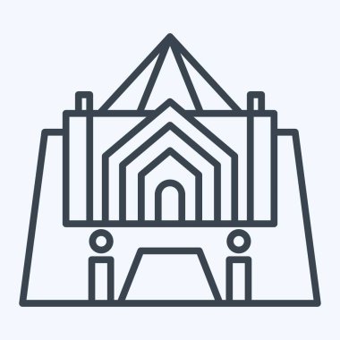 Icon Recoleta Argentia. Arjantin sembolüyle ilgili. Sıra tarzı. Basit dizayn edilebilir. Basit resimleme