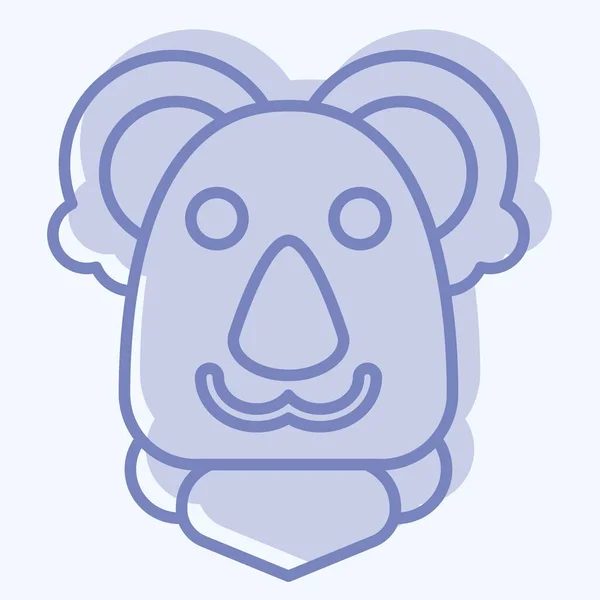 Ícone Koala Relacionado Com Símbolo Animal Estilo Dois Tons Design —  Vetores de Stock