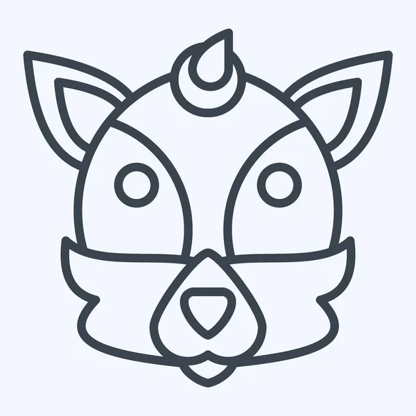 Icon Fox Relacionado Com Símbolo Animal Estilo Linha Design Simples — Vetor de Stock