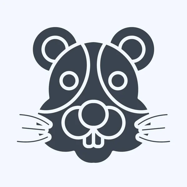 Icon Hamster Relacionado Com Símbolo Animal Estilo Glifo Design Simples —  Vetores de Stock