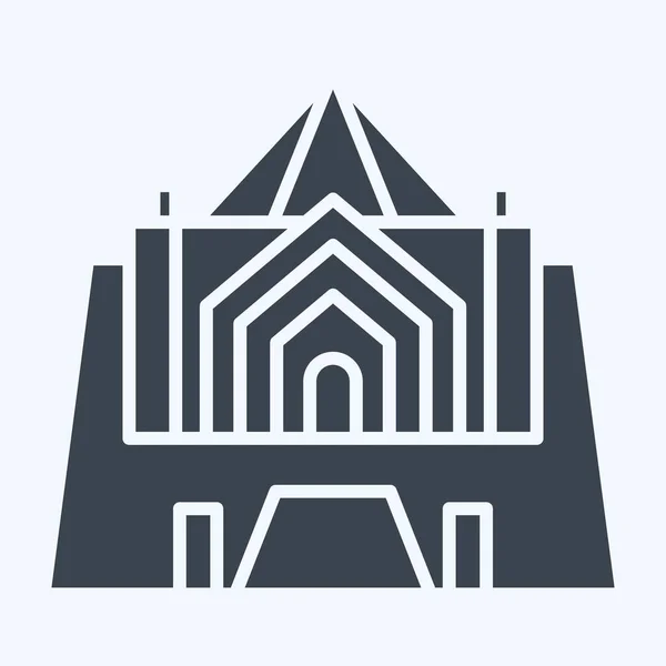 Icon Recoleta Argentína Argentína Szimbólumához Kapcsolódik Grafikus Stílus Egyszerű Tervezés — Stock Vector