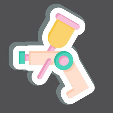 Etiketli araba boyası. Yedek Parça sembolüyle ilgili. Basit dizayn edilebilir. Basit resimleme