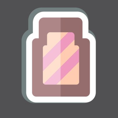 Etiketli araba paspası. Yedek Parça sembolüyle ilgili. Basit dizayn edilebilir. Basit resimleme