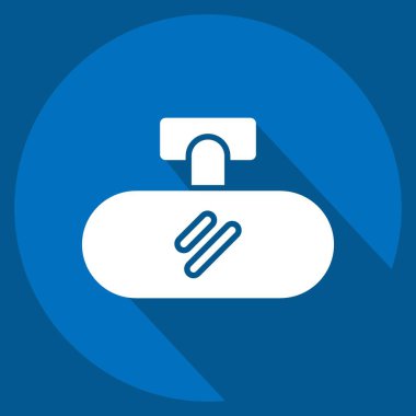 Simge Dikiz Aynası. Yedek Parça sembolüyle ilgili. Uzun gölge tarzı. Basit dizayn edilebilir. Basit resimleme