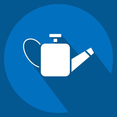 Simge yağı. Yedek Parça sembolüyle ilgili. Uzun gölge tarzı. Basit dizayn edilebilir. Basit resimleme