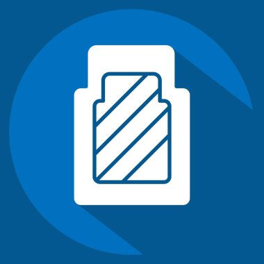 Simge Araba Mat. Yedek Parça sembolüyle ilgili. Uzun gölge tarzı. Basit dizayn edilebilir. Basit resimleme