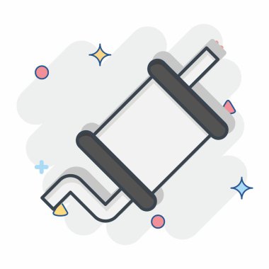 Simge Egzozu. Yedek Parça sembolüyle ilgili. Çizgi roman. Basit dizayn edilebilir. Basit resimleme