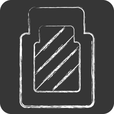 Simge Araba Mat. Yedek Parça sembolüyle ilgili. Tebeşir stili. Basit dizayn edilebilir. Basit resimleme