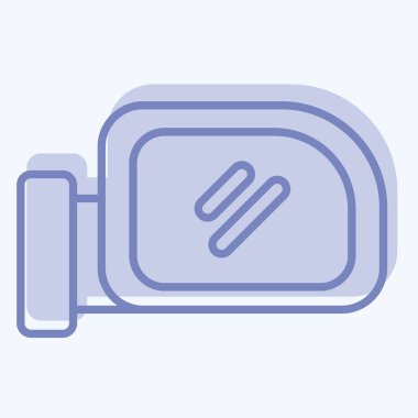 Simge Kanadı Aynası. Yedek Parça sembolüyle ilgili. İki ton stili. Basit dizayn edilebilir. Basit resimleme