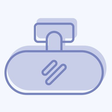 Simge Dikiz Aynası. Yedek Parça sembolüyle ilgili. İki ton stili. Basit dizayn edilebilir. Basit resimleme