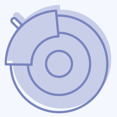 Simge frenleme halkası. Yedek Parça sembolüyle ilgili. İki ton stili. Basit dizayn edilebilir. Basit resimleme