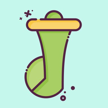 Simge Araba Kornası. Yedek Parça sembolüyle ilgili. MBE tarzı. Basit dizayn edilebilir. Basit resimleme