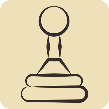 Simge Vites Kutusu. Yedek Parça sembolüyle ilgili. El çizimi tarzı. Basit dizayn edilebilir. Basit resimleme