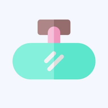 Simge Dikiz Aynası. Yedek Parça sembolüyle ilgili. Düz stil. Basit dizayn edilebilir. Basit resimleme