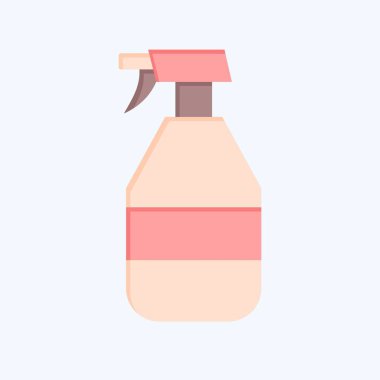 Simge temizleme seti. Yedek Parça sembolüyle ilgili. Düz stil. Basit dizayn edilebilir. Basit resimleme