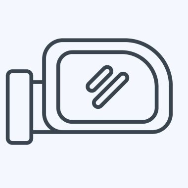 Simge Kanadı Aynası. Yedek Parça sembolüyle ilgili. Sıra tarzı. Basit dizayn edilebilir. Basit resimleme