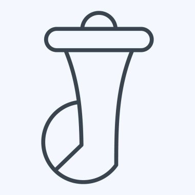 Simge Araba Kornası. Yedek Parça sembolüyle ilgili. Sıra tarzı. Basit dizayn edilebilir. Basit resimleme