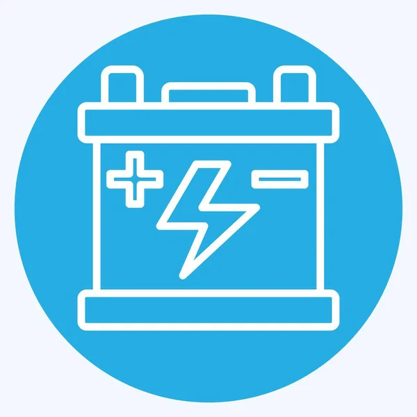 Bateria Ícone Relacionado Com Símbolo Spare Parts Estilo Olhos Azuis —  Vetores de Stock