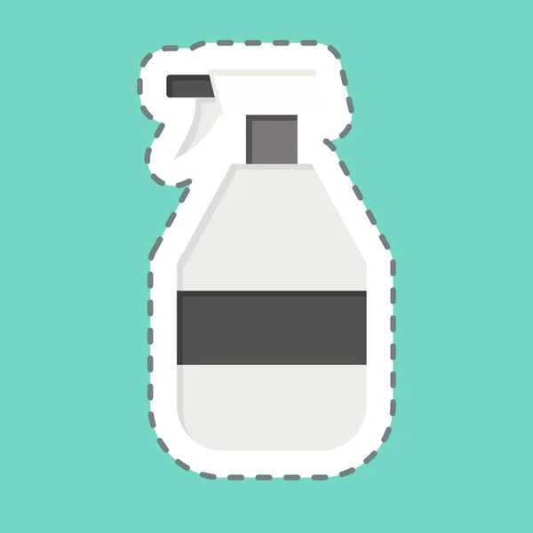Σετ Καθαρισμού Αυτοκόλλητα Που Σχετίζονται Σύμβολο Ανταλλακτικών Απλό Σχεδιασμό Επεξεργάσιμο — Διανυσματικό Αρχείο