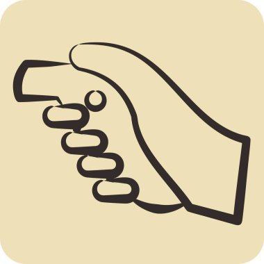 Simge VR Kontrolörü. Üç boyutlu görselleştirme sembolüyle ilgili. El çizimi tarzı. Basit dizayn edilebilir. Basit resimleme