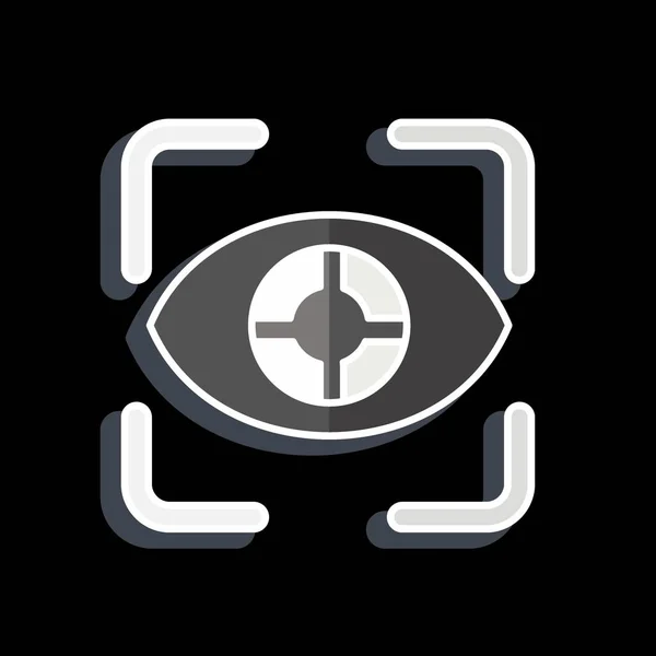Icoon Eye Tracking Gerelateerd Aan Visualisatie Symbool Glanzende Stijl Eenvoudig — Stockvector
