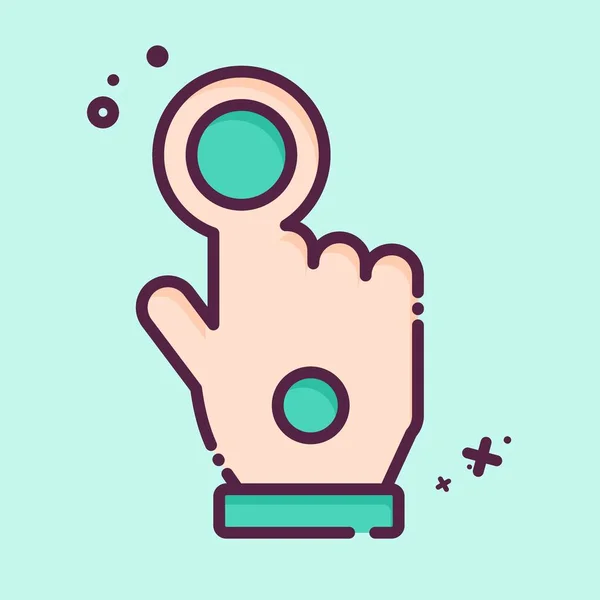 Icon Wired Handschuh Zusammenhang Mit Visualisierungssymbol Mbe Stil Einfaches Design — Stockvektor