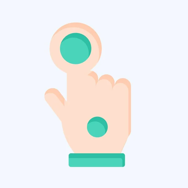 Icon Wired Handschuh Zusammenhang Mit Visualisierungssymbol Flachen Stil Einfaches Design — Stockvektor