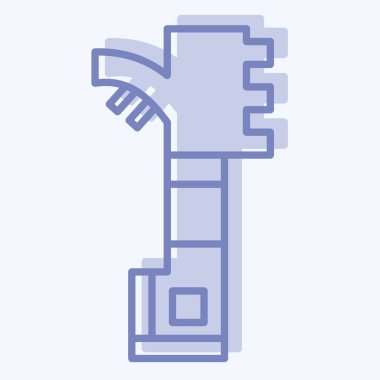 Icon Arı Kovanı Kazıyıcısı. Apiary sembolüyle ilgili. İki ton stili. Basit dizayn edilebilir. Basit resimleme