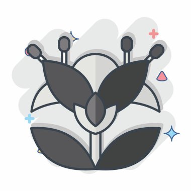 İkon Botanik. Apiary sembolüyle ilgili. Çizgi roman. Basit dizayn edilebilir. Basit resimleme