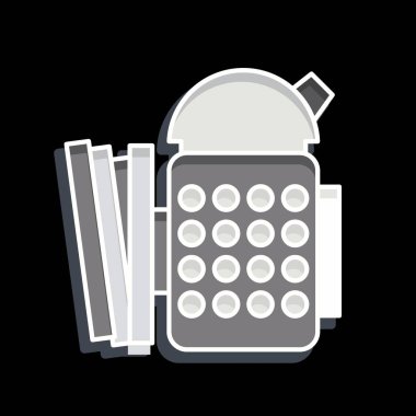 Simge tiryakisi. Apiary sembolüyle ilgili. Parlak bir stil. Basit dizayn edilebilir. Basit resimleme