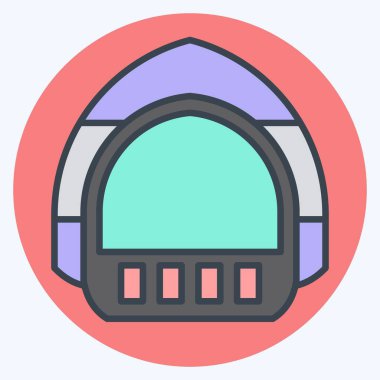 Simge Koruyucu Kaptan. Apiary sembolüyle ilgili. renk arkadaşı stili. Basit dizayn edilebilir. Basit resimleme