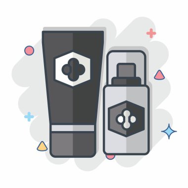 Simge Kozmetik. Apiary sembolüyle ilgili. Çizgi roman. Basit dizayn edilebilir. Basit resimleme