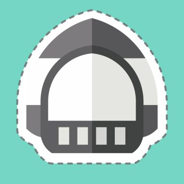 Etiket hattı Koruyucu Kaptan 'ı kesti. Apiary sembolüyle ilgili. Basit dizayn edilebilir. Basit resimleme