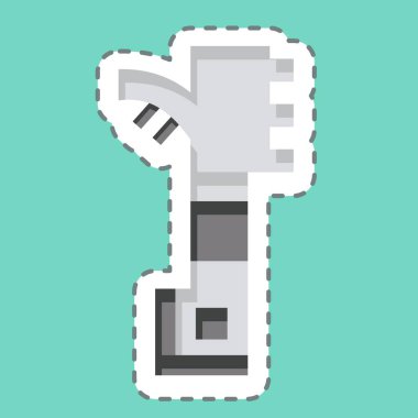 Çıkartma çizgisi Arı Kovanı Kazıyıcı 'yı kesti. Apiary sembolüyle ilgili. Basit dizayn edilebilir. Basit resimleme