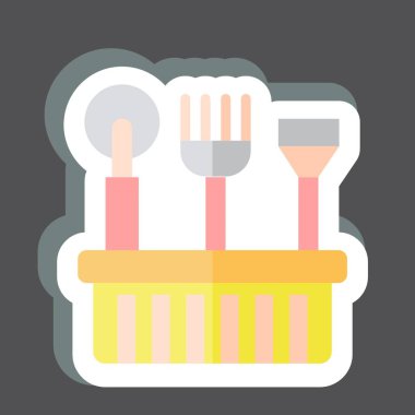 Çıkartma Arıcı Arıcı Arısı. Apiary sembolüyle ilgili. Basit dizayn edilebilir. Basit resimleme