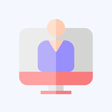 Simge Kullanıcı Kabul Testi. İş Analizi sembolüyle ilgili. düz stil basit tasarım düzenlenebilir. Basit resimleme