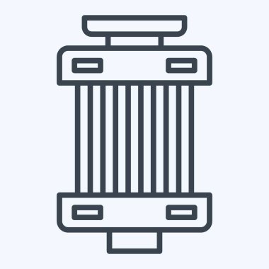 Simge Filtresi. Otomotiv sembolü. Sıra tarzı. Basit dizayn edilebilir. Basit resimleme