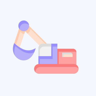 Simge Kazıcı. Madencilik sembolüyle ilgili. Düz stil. Basit dizayn edilebilir. Basit resimleme