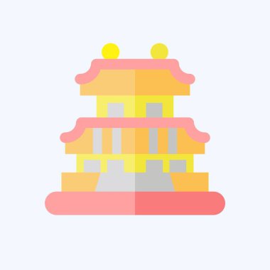 Simge Seul. Başkent sembolüyle ilgili. Düz stil. Basit dizayn edilebilir. Basit resimleme