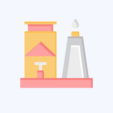 Simge yağı. Suudi Arabistan sembolüyle ilgili. Düz stil. Basit dizayn edilebilir. Basit resimleme