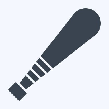 Simge Yarasa. Beyzbol sembolüyle ilgili. Kabartma tarzı. Basit dizayn edilebilir. Basit resimleme